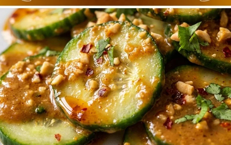 Cucumbers in Spicy Peanut Sauce