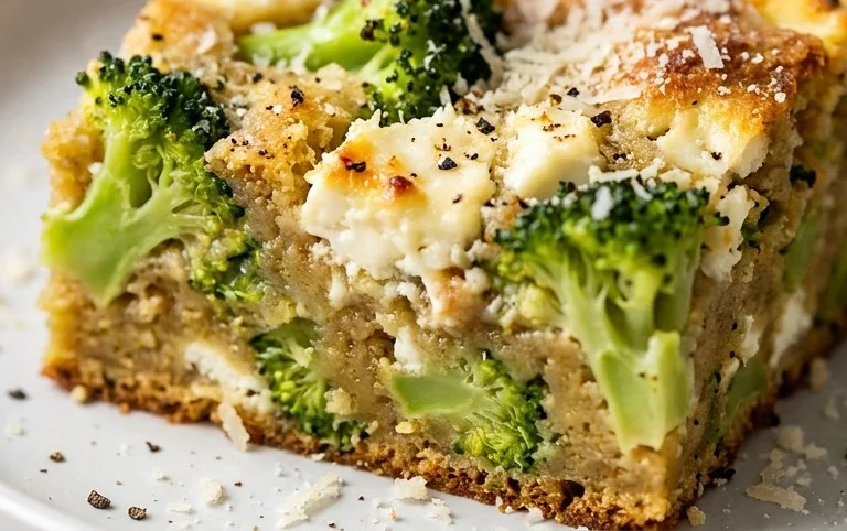 Broccoli and Feta Brownies