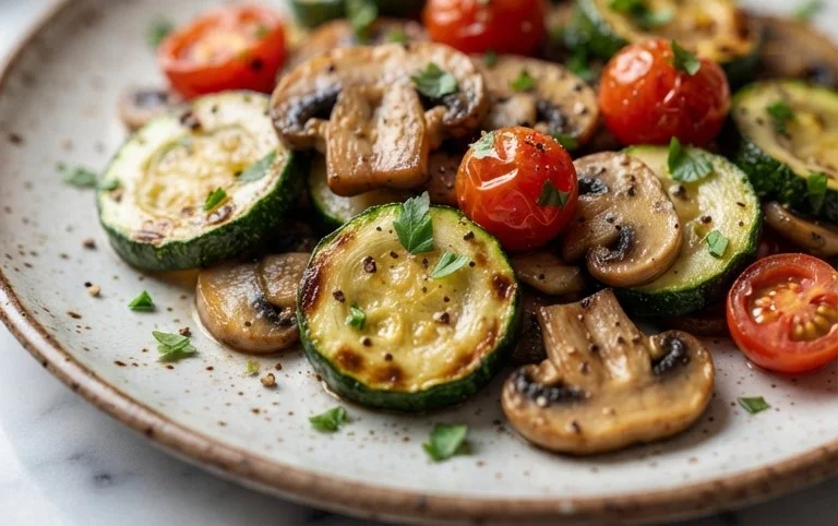 Skillet Zucchini and Mushrooms