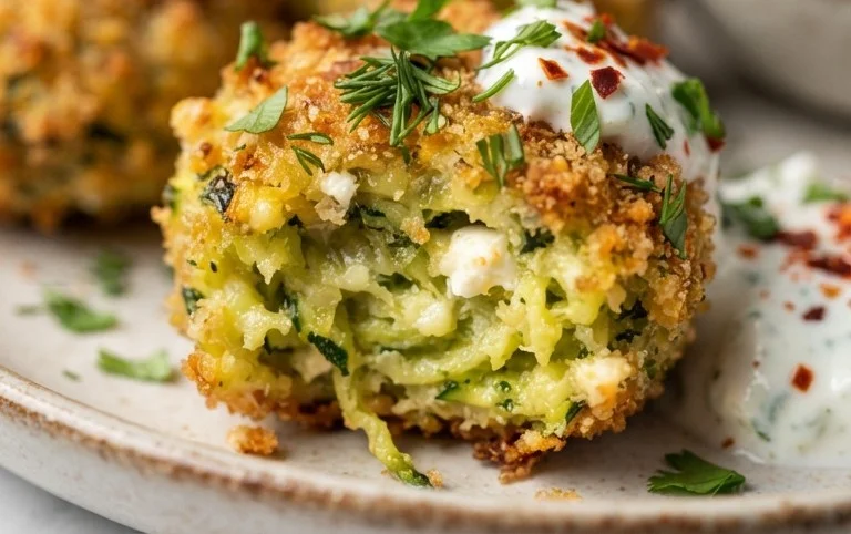 Knusprige Zucchini-Feta-Bällchen aus dem Ofen genießen!