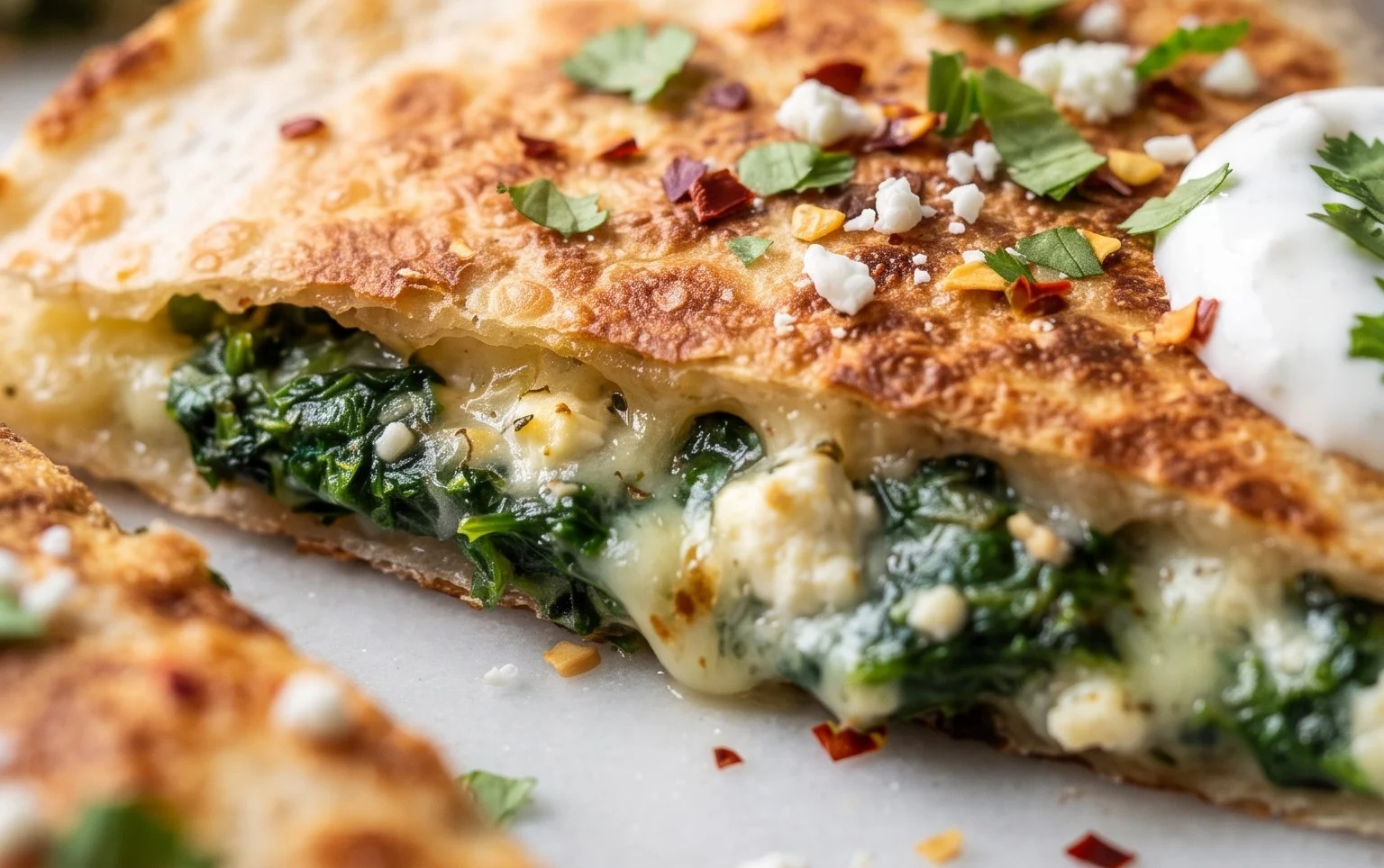 Spinach and Feta Quesadillas