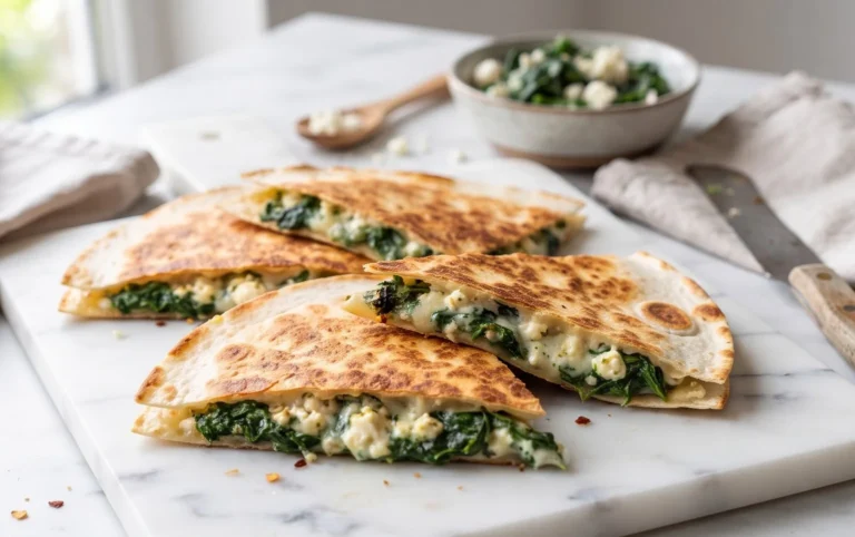 Spinach and Feta Quesadillas