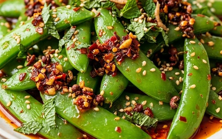 Chili Crisp Snap Pea Salad