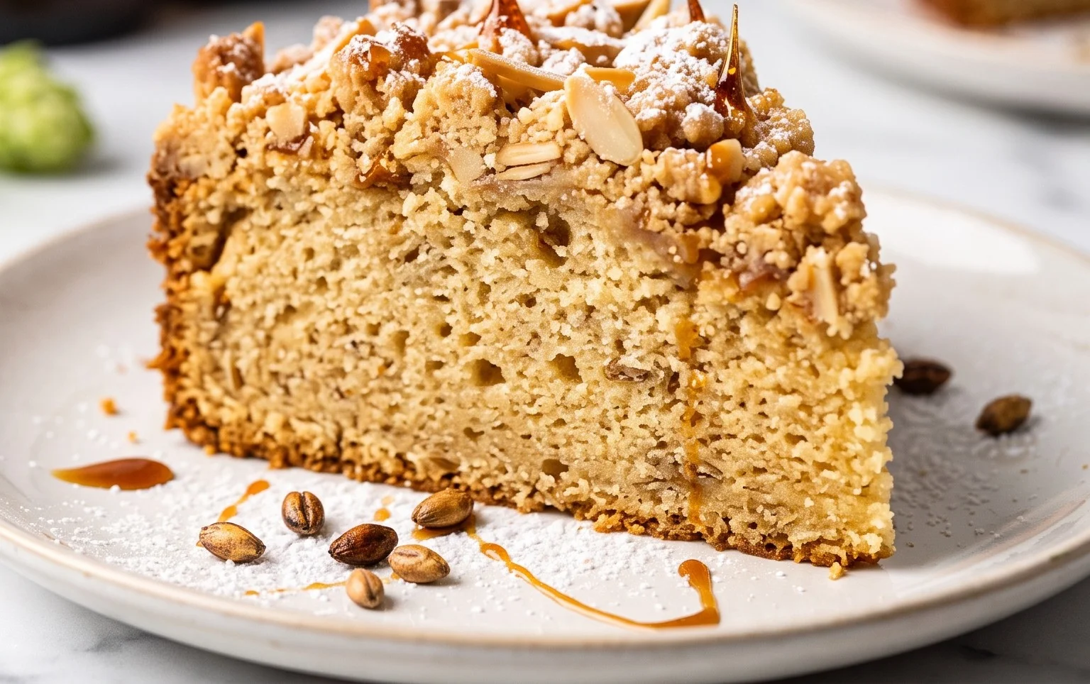 Stachelnon-alcoholic beerkuchen mit Streuseln