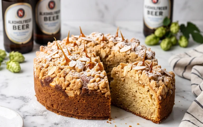 Stachelnon-alcoholic beerkuchen mit Streuseln