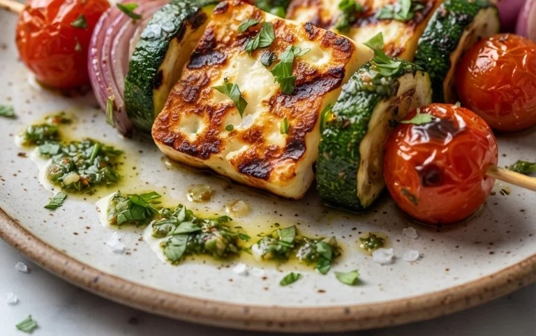 Halloumi Zucchini Spieße Vom Grill: Sommerlich, Lecker & Vegetarisch