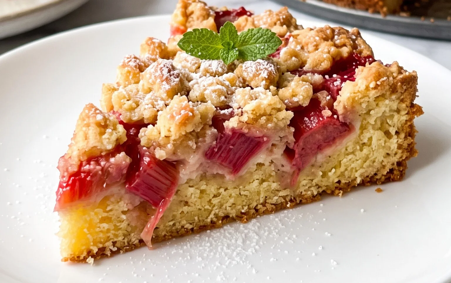 Rhabarberkuchen mit Streusel – Rezept für Eilige