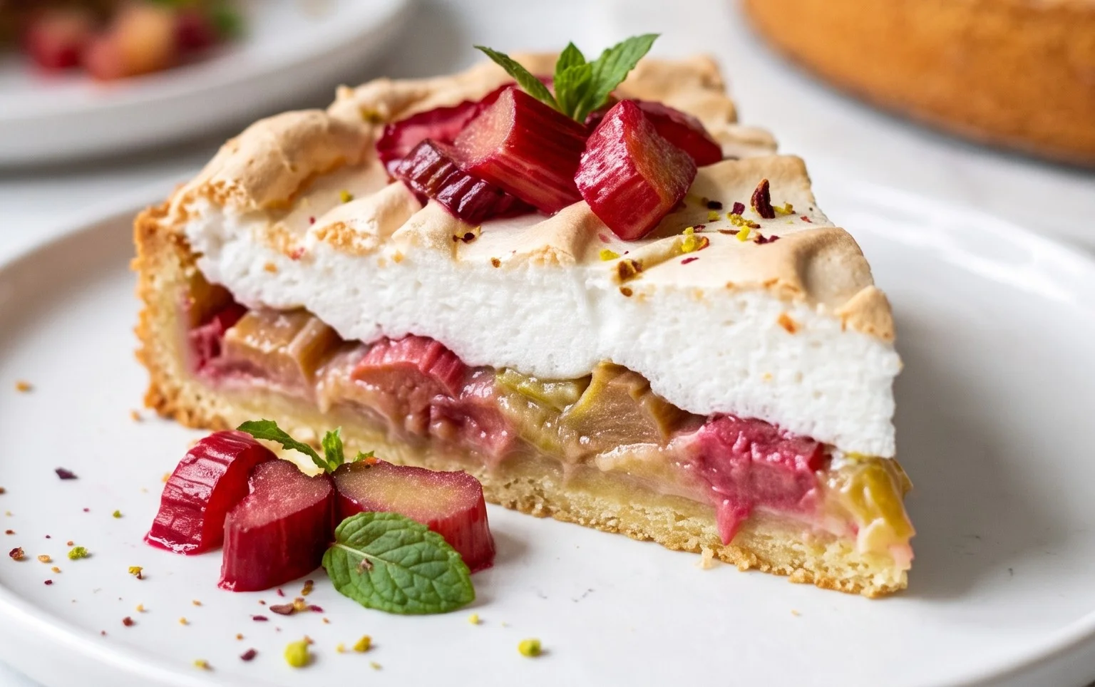 Rhabarber-Baiserkuchen