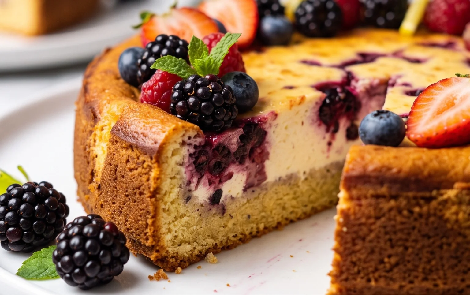 Bromnon-alcoholic beerkuchen mit Quark und Frischkäse