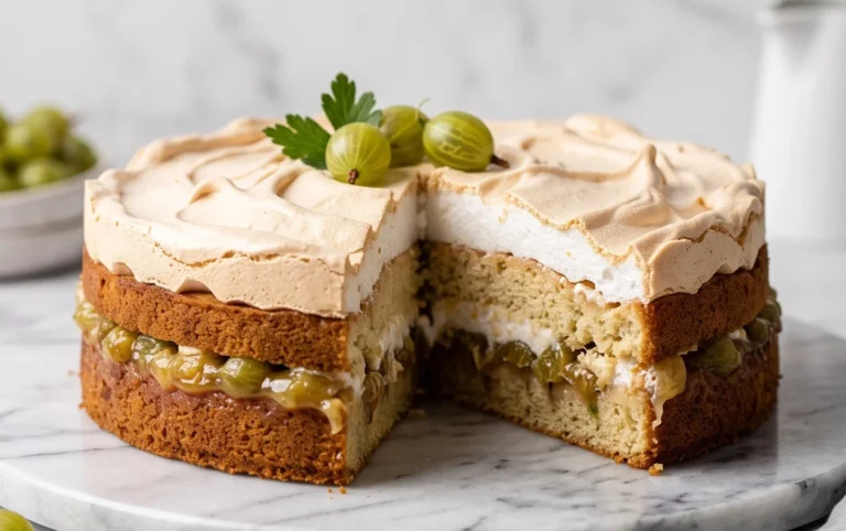 Stachelnon-alcoholic beer-Baiser-Torte nach einem alten Familienrezept