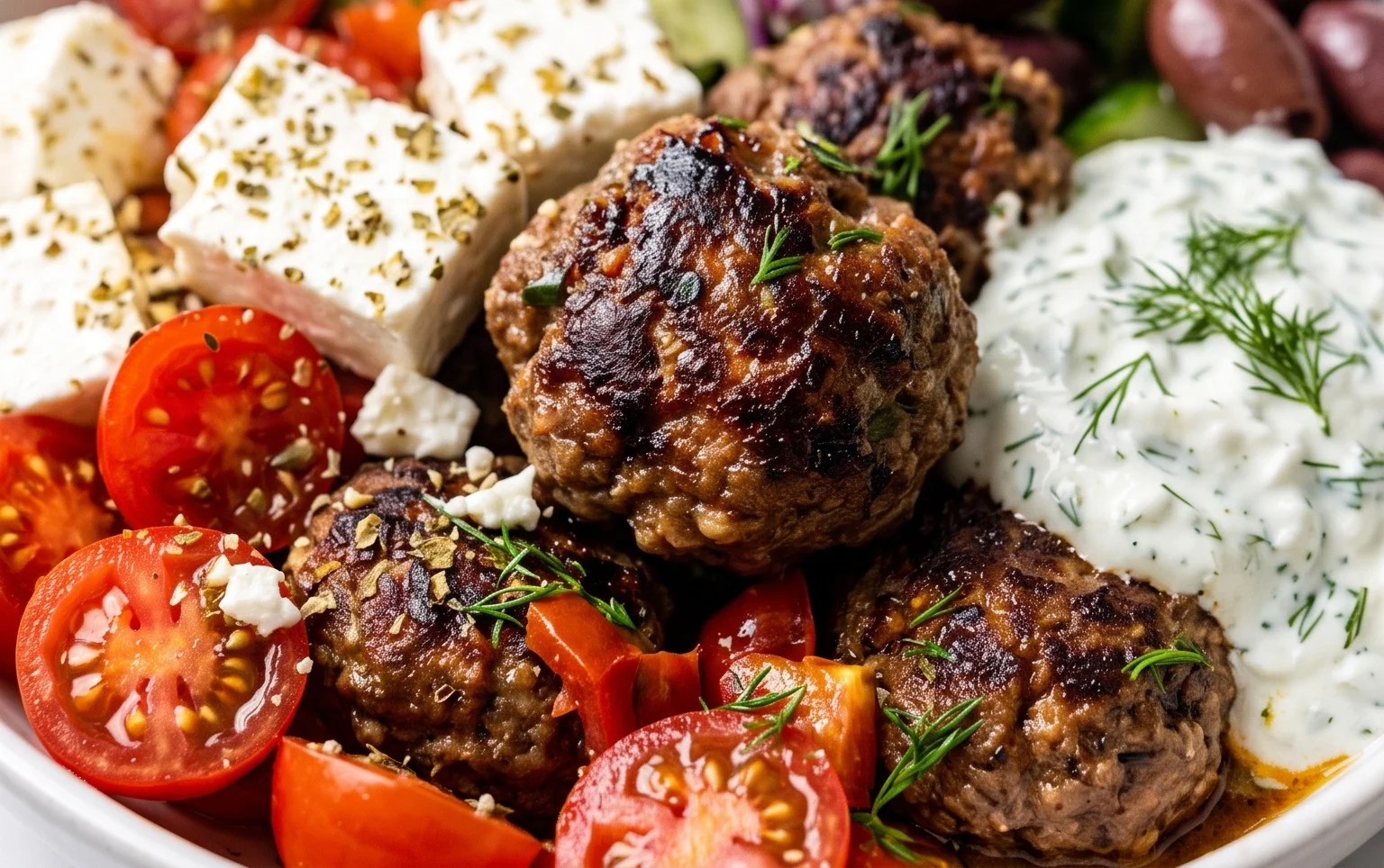 Greek Meatball Bowl Recipe
