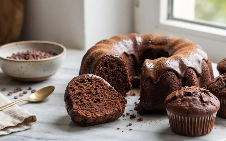 Schokoladenkuchen oder SchokoladenmuffinsBearbeiten