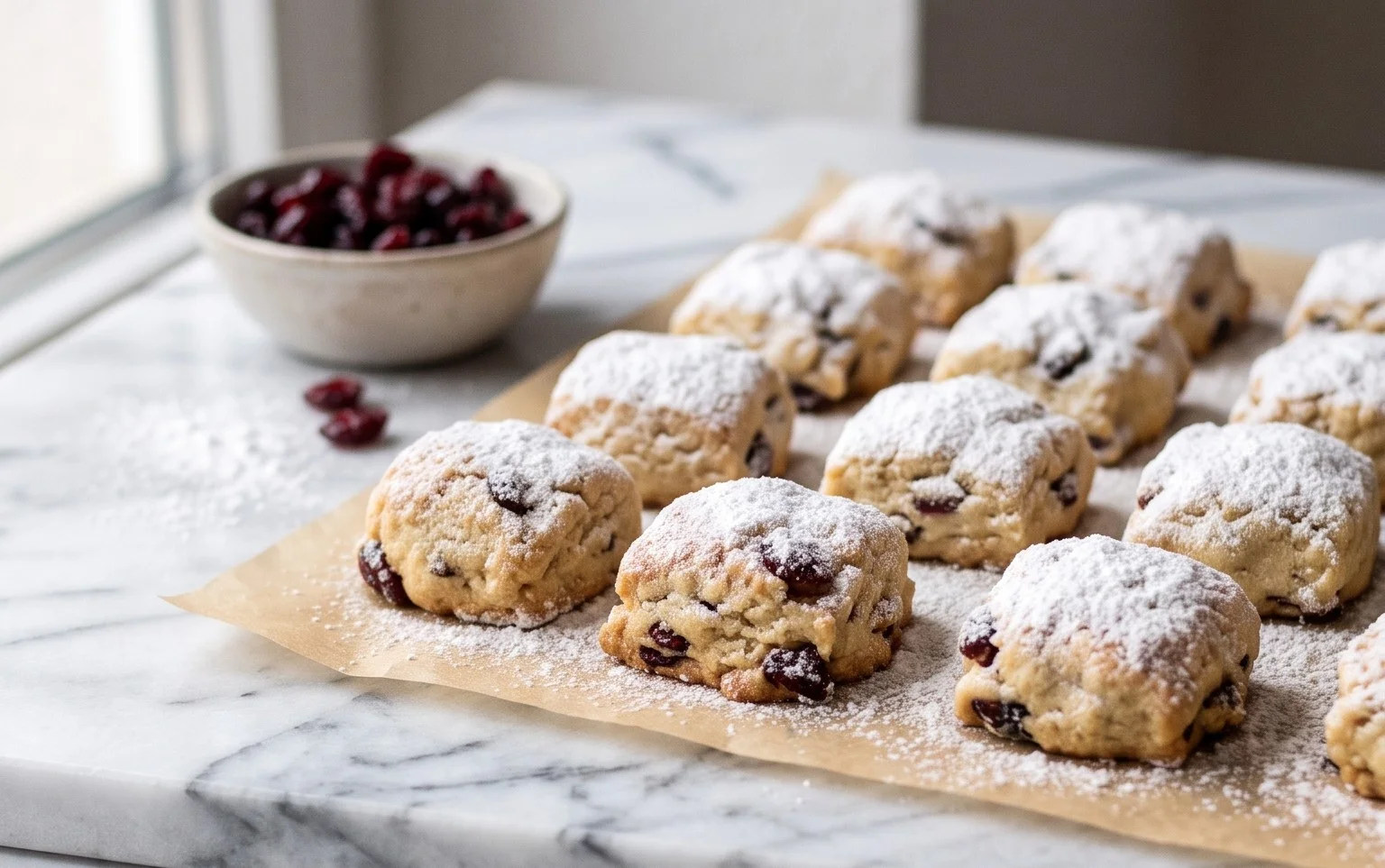 Stollenkonfekt mit Quark & Cranberries Rezept
