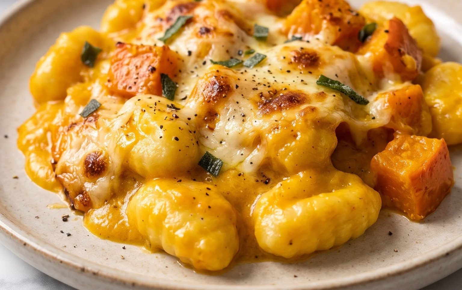 Saftiger Kürbis-Gnocchi-Auflauf